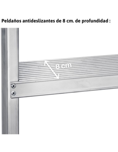 Escalera cónica para trabajos agrícolas T608  8 Peldaños