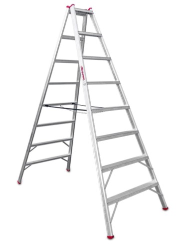 Escalera agrícola de doble subida  8+8 Peldaños  T808