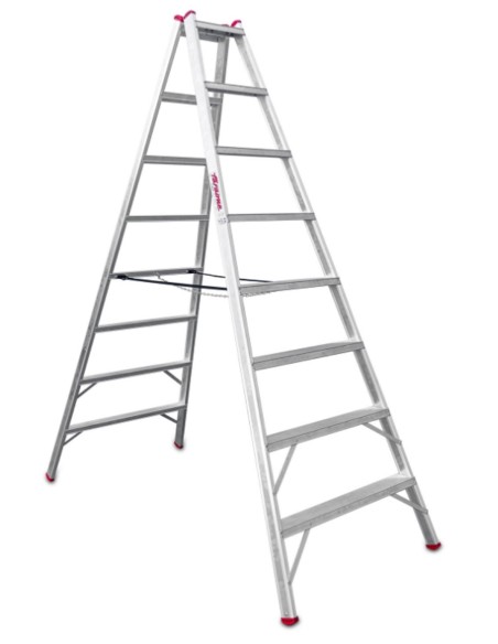 Escalera agrícola de doble subida  8+8 Peldaños  T808