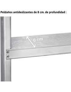 Escalera agrícola de doble subida  8+8 Peldaños  T808 2