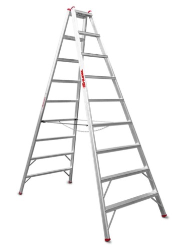 Escalera agrícola de doble subida 9+9 Peldaños T809