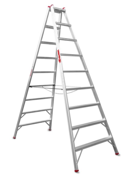 Escalera agrícola de doble subida 9+9 Peldaños T809