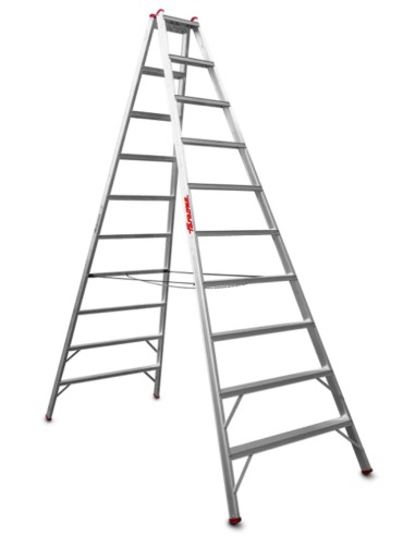 Escalera agrícola de doble subida 10+10 Peldaños T810