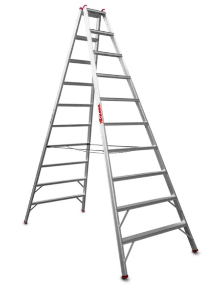 Escalera agrícola de doble subida 10+10 Peldaños T810