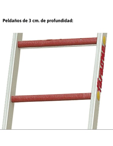 Escalera extensible de 2 tramos de fibra de vidrio 12+12 Peldaños