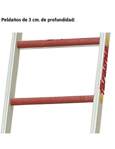 Escalera de fibra de vidrio extensible con rueda 2TFV-300/EC 2