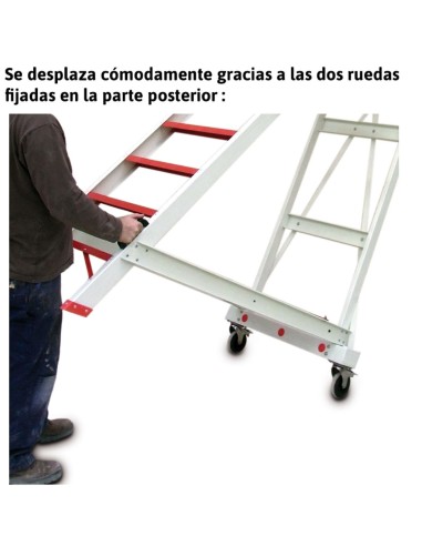 Escalera con plataforma y barandilla de seguridad de fibra de vidrio  ALFI06