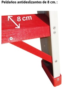 Escalera con plataforma y barandilla de seguridad de fibra de vidrio  ALFI08 2