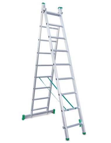 Escalera de bricolaje de 2 tramos ES-DOBLE9  9+9 Peldaños