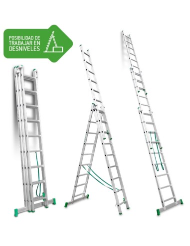 Escalera multiusos de 3 tramos 9+9+9 ES-TRIPLE9