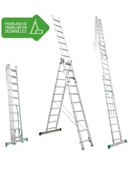 Escalera multiusos de 3 tramos 10+10+10 ES-TRIPLE10