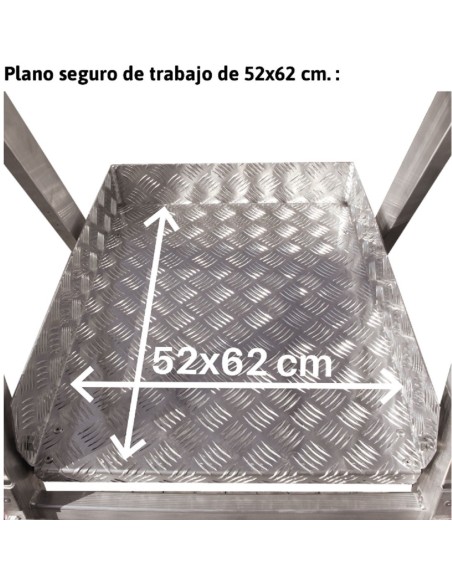Escalera de almacén con plataforma y ruedas 8 Peldaños ES-SM250