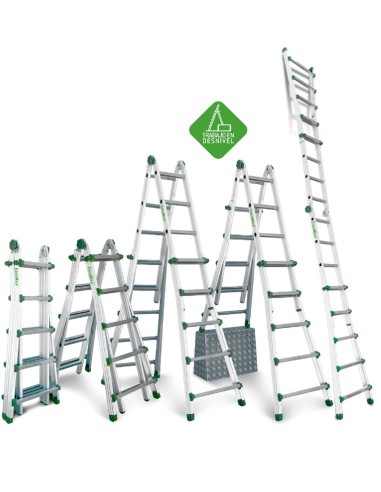 Escalera telescópica multiusos de uso doméstico  6+6 Peldaños   ES-TELE3X4