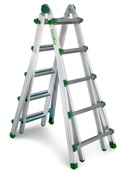 Escalera telescópica multiusos de uso doméstico  6+6 Peldaños   ES-TELE3X4