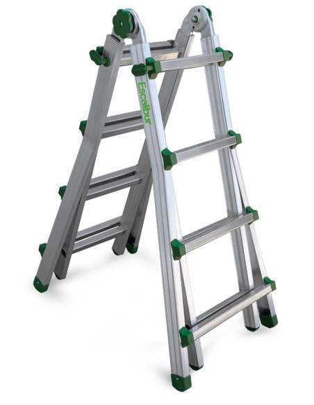 Escalera telescópica multiusos de uso doméstico 8+8 Peldaños ES-TELE4X4