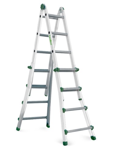 Escalera telescópica multiusos de uso doméstico 8+8 Peldaños ES-TELE4X4