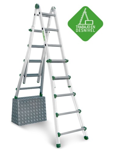 Escalera telescópica multiusos de uso doméstico 10+10 Peldaños ES-TELE5X4