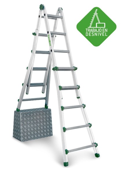Escalera telescópica multiusos de uso doméstico 10+10 Peldaños ES-TELE5X4