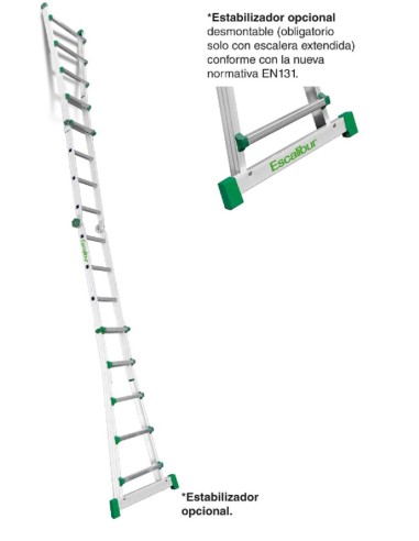 Escalera telescópica multiusos de uso doméstico 10+10 Peldaños ES-TELE5X4