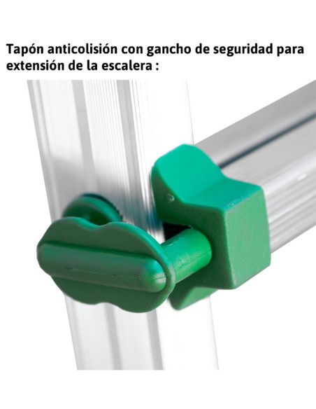 Escalera telescópica multiusos de uso doméstico 10+10 Peldaños ES-TELE5X4