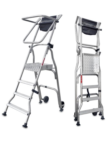 Escalera plegable con amplia plataforma de trabajo PL3 3 Peldaños
