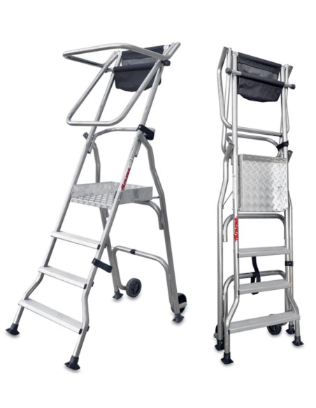 Escalera plegable con amplia plataforma de trabajo PL3 3 Peldaños