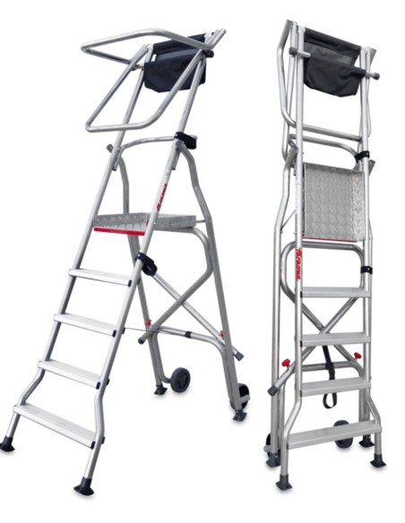 Escalera plegable con amplia plataforma de trabajo PL3 3 Peldaños