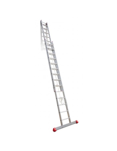 Escalera de aluminio extensible con cuerda EN2012 12+12 Peldaños