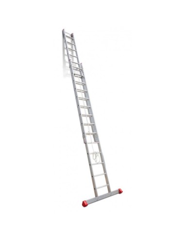 Escalera de aluminio extensible con cuerda EN2012 12+12 Peldaños