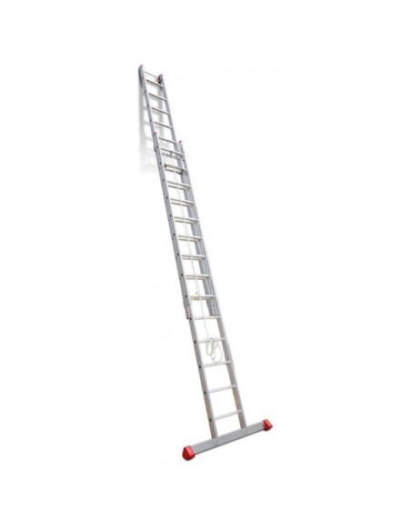 Escalera de aluminio extensible con cuerda EN2012 12+12 Peldaños