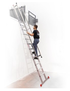 Escalera de apoyo con ganchos para entreplantas y altillos  SAS