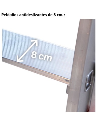 Escalera de apoyo con ganchos para entreplantas y altillos  SAS