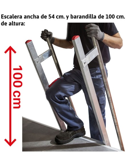 Escalera de apoyo con ganchos para entreplantas y altillos  SAS