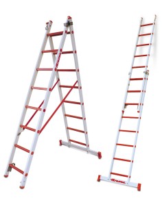 Escalera multiuso de 2 tramos de fibra de vidrio  2TFVC