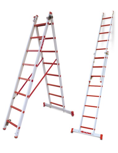 Escalera multiuso de 2 tramos de fibra de vidrio  2TFVC