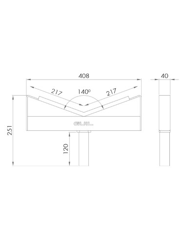 Adaptador con diseño curvo-Ref.CV-10/H