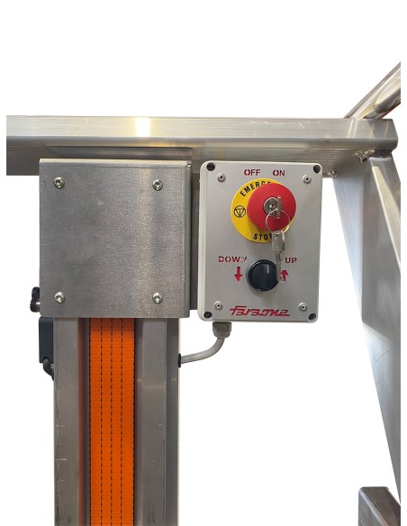 Escalera con plataforma y plano de carga eléctrico  PICK10  4 Peldaños