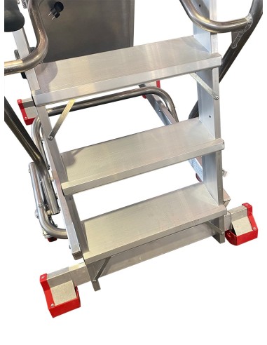 Escalera con plataforma y plano de carga eléctrico  PICK10  4 Peldaños