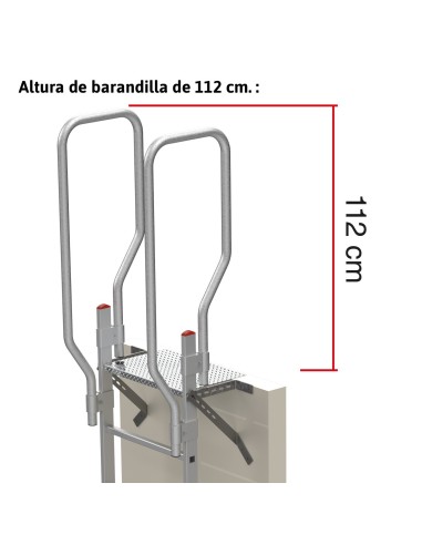 Escalera vertical de seguridad sin jaula de protección SVS0-152