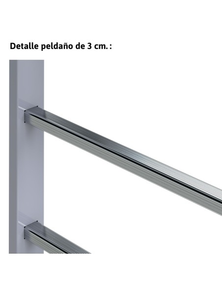 Escalera vertical de seguridad sin jaula de protección SVS0-180
