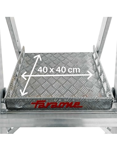 Escalera plegable con amplia plataforma de trabajo PL3 3 Peldaños