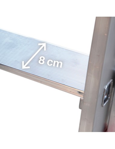 Escalera plegable con amplia plataforma de trabajo PL-C 5 Peldaños