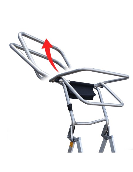 Escalera plegable con amplia plataforma de trabajo PL-C 5 Peldaños