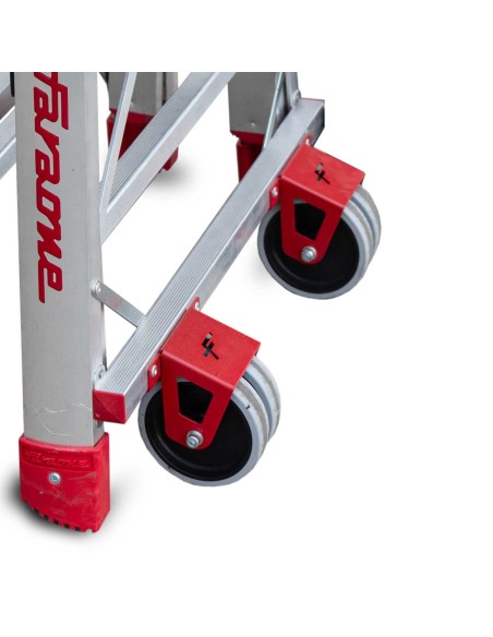 Escalera plegable con amplia plataforma de trabajo PL6 6 Peldaños