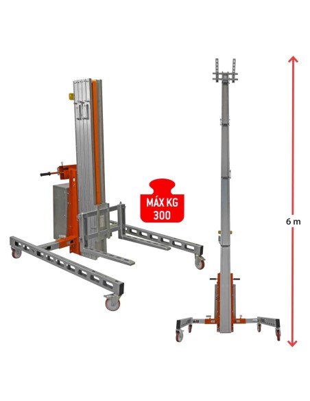 Elevador Material 300 kg Bateria