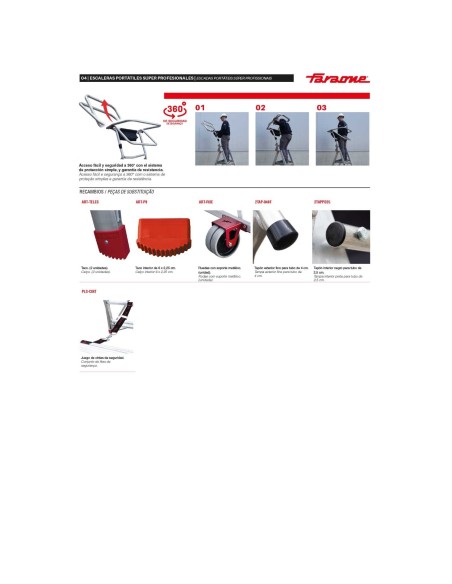 Escalera Compacta  Plegable con Plataforma