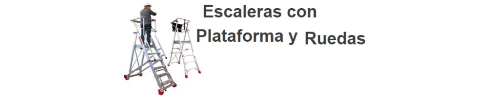 ESCALERAS CON PLATAFORMA Y RUEDAS